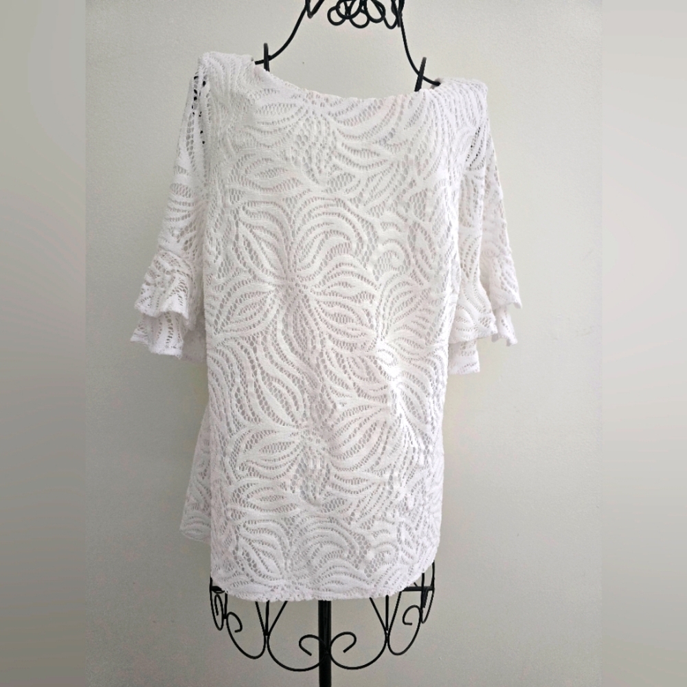 Lilly Pulitzer Elegant White Lace Top